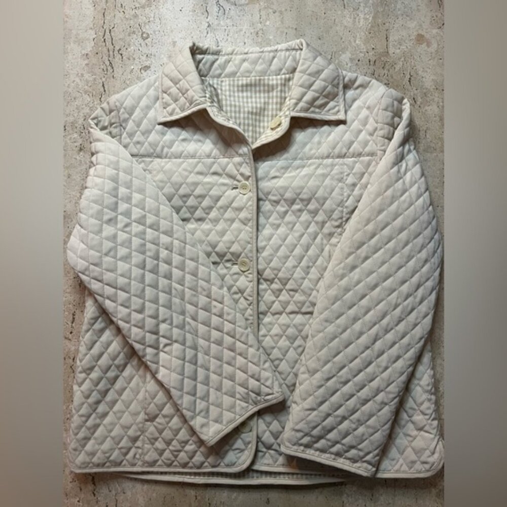 Utex Cream Quilted Jacket